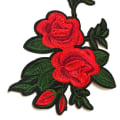 Miniatyrbild 4 av 5: 3 st Stickade Stryk-på-lapp Sömnad Emblem Rosblomma Form