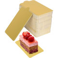 Miniatyrbillede 1 af 4: 100 kageplader, gyldne rektangulære mousse kage pap plader