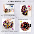 Miniatyrbild 3 av 5: 12 st Cheerleading Pom Poms för Barn, Metallisk Folie Plast Ring Cheer Pom Poms för Pojke Large Green Silver