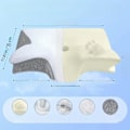 Miniatyrbilde 2 av 5: Viskoelastisk nakkepute, Ergonomisk kontur 2-i-1 nakkesmerte ortopedisk pute, konturstøttepute, 1 stk lysegrå _ qudddd