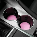 Miniatyrbillede 4 af 5: Bil Kopholder, 4 STK Universal Skridsikre Kopholdere Indlejret i Ornamenter Kopholder, Bilinteriørtilbehør pink