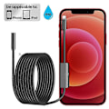 Miniatyrbillede 1 af 5: Endoskop Kamera Til Iphone Apple 8mm Biler Endoskopisk Hård Ledning Ip68 Vandtæt 8 Leds Boreskop Inspektion Til Iphone Til Ios 1M