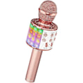 Miniatyrbild 1 av 5: Karaoke trådlös mikrofon med dansande LED-lampor, Bluetooth-mikrofon för barn flicka pojke för fest sång jul födelsedagspresent idé roséguld
