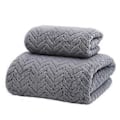 Miniatyrbilde 2 av 5: Håndkle Badehåndklesett Fløyelspunnet Svært Absorberende Mykt Badehåndkle Egnet For Baderom Spa Gym Gray