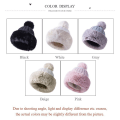 Miniatyrbilde 3 av 5: Kvinners Vinter Faux Fur Strikket Lue Hette Med Pom Russisk Pompo
