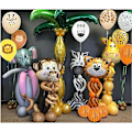 Miniatyrbillede 5 af 5: Jungle Wildlife Balloner - 10 12 tommer latex dyreballoner til j
