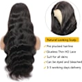 Miniatyrbillede 3 af 5: Brasiliansk menneskehår paryk Body Wave Lace Front Wig, 13x4 Lace Wig