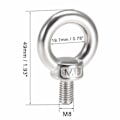 Miniatyrbillede 2 af 6: 10 stk. M4*10,5 øjebolte 304 rustfrit stål løfteøje ring ring sha