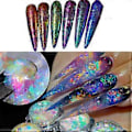 Pikkukuva 2 / 5: Heijastava Glitter Kynsijauhe Paljetit Kristallipigmentti Dippikromijauhe Kynsien DIY Pöly Kynsitarvikkeet Koristelu 03 3