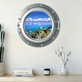 Miniatyrbild 3 av 5: Fyra delar set (35*35cm) 3D havsliv fisk väggdekaler för bad