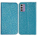 Miniatyrbillede 1 af 5: Flip Stand Wallet Shell til Nokia G42 med krydsmønster, PU-læder og stødsikkert telefoncover Style B