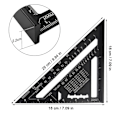 Miniatyrbilde 5 av 5: Speed ​​Square Wood Measuring Tool, Aluminiumlegering Carpenter's Sq