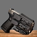 Miniatyrbillede 5 af 5: Holster Tough Grip Clips, 3 Huller Justerbar Kant til IWB OWB Kyd