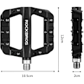 Miniatyrbilde 4 av 5: MTB BMX sykkelpedaler, par med 9/16 nylon brede flate pedaler Road Bi