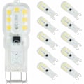 Pikkukuva 1 / 5: 10 kpl 3W G9 LED-lamppua, vastaa 33W halogeenilamppuja, 6000K päivä