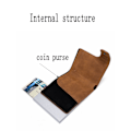 Miniatyrbild 5 av 5: 1PC Brun Minimalistisk Kortfodral - Pop-up Plånböcker med RFID-blockering