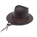 Miniatyrbild 4 av 5: Western Cowboy Hatt Solhatt Läder för Kostymtillbehör Semester Utomhus Camping (röd)