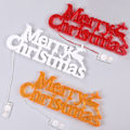 Miniatyrbillede 5 af 5: Multifarvede Merry Christmas bogstavslys, 14LED batteridrevet