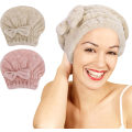 Miniatyrbillede 1 af 5: (Pink & Brun) 2-pak Mikrofiber Hår Tørring Håndklæder, Super Absorberende