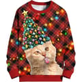 Jul 3D Digital Print Crew Neck Sweater Gave - HQ34 - Størrelse M M