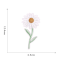Miniatyrbild 2 av 5: 12 stycken broderade strykjärnspåsar Tyglapp Sy-på Blommönster