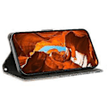 Pikkukuva 3 / 5: Samsung Galaxy S25 Edge Nahkakotelo Kuviopainatus Lompakko Jalusta Käännettävä Puhelinkotelo Red Mushroom