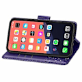 Miniatyrbillede 4 af 5: Butterfly Love Flower Læder Etui Til iPhone 13 mini Dark Purple