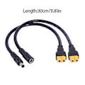 Pikkukuva 3 / 5: XT60 - DC5.5x2.1mm/DC5.5x2.5mm latauskaapeli aurinkopaneelille ja FPV-näytöille, virtajohto (Plug and Play) 5.5x2.1mm male