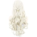Miniatyrbild 1 av 3: 1PC Cosplay Peruk Kvinnor, Daenerys Peruker Lång Lockig Blond Khaleesi W