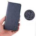 Miniatyrbild 4 av 5: Fodral för iPhone Premium PU-läder plånboksfodral med stativ och flipskydd Blue