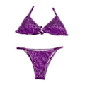 Miniatyrbilde 5 av 5: Dame Badedrakt Push Up BH Bikini Sett Strandklær (Lilla S) Purple S