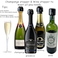 Miniatyrbillede 2 af 5: (4-pak) Champagne- og vinpropper, SunDiao Champagne- og vinpropper