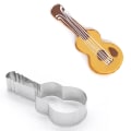 Miniatyrbilde 4 av 5: Gitarformet kakeform, 9,1 * 4,2 cm julekakeform