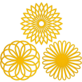 Miniatyrbilde 1 av 3: Blomsterformet Multifunksjonell Silikon Case Trivet, Vaskematte (Sett med