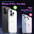 Miniatyrbilde 2 av 5: Kamerabeskytter for svart iPhone 14 Pro/iPhone 14 Pro Max, [En-