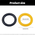 Miniatyrbilde 3 av 5: 10 stk. Spolevikler Gummidekk Ytre Diameter 4cm/1.57in Friksjonshjul Dekkringer Spoleviklerringer Gul Yellow