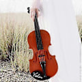 Miniatyrbild 4 av 4: 1 Set Stränginstrument Modell Simulerad Violin Leksak Realistiskt Musikinstrument