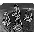 Miniatyrbilde 5 av 5: 12 stk Hold Down Brakett for 1\" Mini Persienner Bunn Skinne Hold Klips