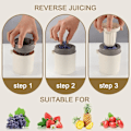 Miniatyrbillede 3 af 5: Manuel appelsinjuice press kop (beige), bærbar citron juice pres