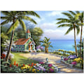Miniatyrbild 1 av 5: DIY 5D Diamantmålningssats, 5D Diamantbroderisats Havsstrand A