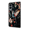 Miniatyrbillede 5 af 5: Læderetui med mønstertryk, pung, stativ og flip-cover til Samsung Galaxy S25 Edge Green Magpie