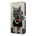 Miniatyrbillede 4 af 5: Læderetui med mønstertryk, pung, stativ og flip-cover til Samsung Galaxy S25 Edge Style N