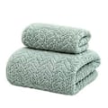Miniatyrbilde 2 av 5: Håndkle Badehåndklesett Fløyelspunnet Svært Absorberende Mykt Badehåndkle Egnet For Baderom Spa Gym Green