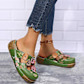 Miniatyrbillede 3 af 4: Dame Slippers Boho Bohemia Strand Gå Slip-on Sandaler.40.