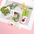 Pikkukuva 2 / 5: Luova valkosipuli/kaali/kevätsipuli/chili avaimenperä Ainutlaatuinen vihannesriipus avaimenperä laukuille tai avaimille Lanka-avaimenperä Chinese cabbage Wire ring