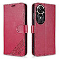 Pikkukuva 1 / 5: AZNS Honor Play 60 5G -kotelo naarmuuntumaton PU-nahkainen jalustallinen lompakkopuhelinkotelo Red