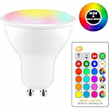 Miniatyrbilde 1 av 5: 10W RGBW LED-pære GU10 Fargeskiftende LED-belysning Flash-lys Strobe Fade Fashion Bar KTV Dekorasjonslys + Varmhvit (2stk)