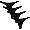 Miniatyrbillede 1 af 2: Pakke med 4 Herre Strings.XL.Sort Black XL