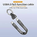 Miniatyrbillede 4 af 5: USB4-kabel der understøtter PD240W hurtig opladning og 40 Gbps dataoverførsel 8K videooverførsel Sort Black