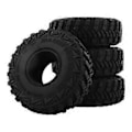 Miniatyrbillede 3 af 5: 4 stk. 120x44MM Blødt Gummidæk 1.9 Tommer Hjul Rock Terrain Dæk til 1/10 RC Crawler Bil TRX-4 Axial S